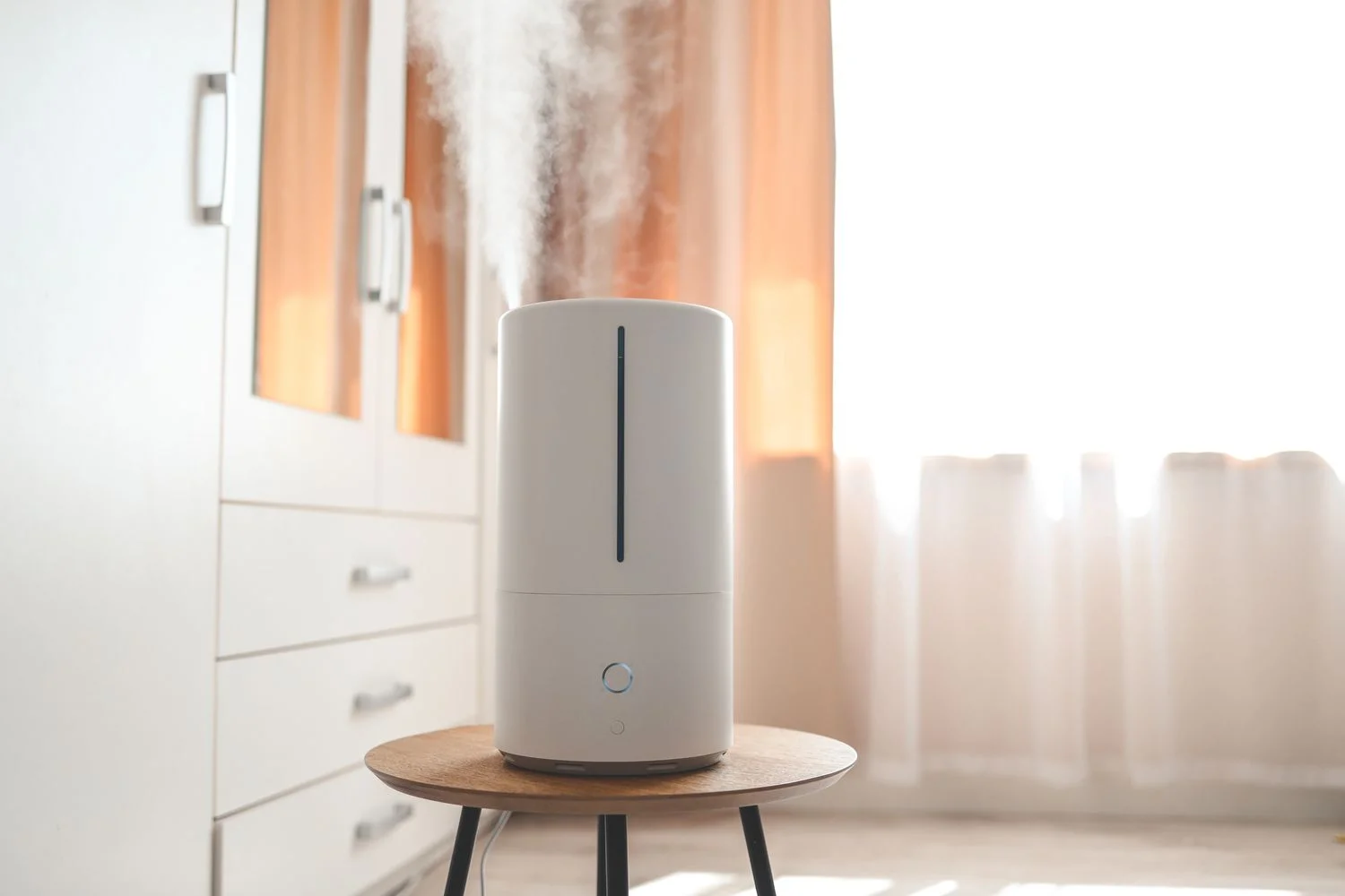 Humidifier disassembled for cleaning and storage